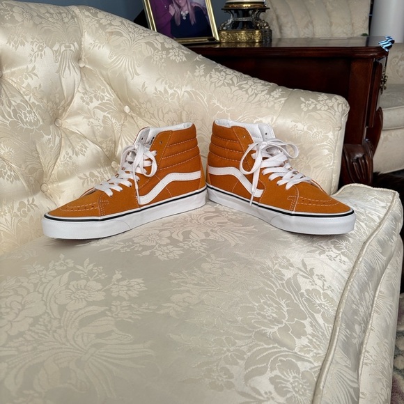 Brand New Vans Suede SK8-Hi Tapered Shoes Desert Sun High Top Skater Sneakers - Picture 9 of 15